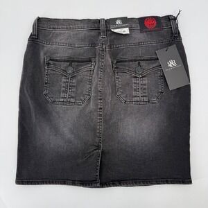 Rock & Republic Womens Size 10 Skirt Grunge Y2K Black Magic Cotton NWT